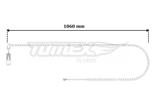 TOMEX BRAKES Kulumisenilmaisin, jarrupala TX 30-60